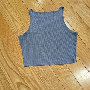 Sleeveless periwinkle crop